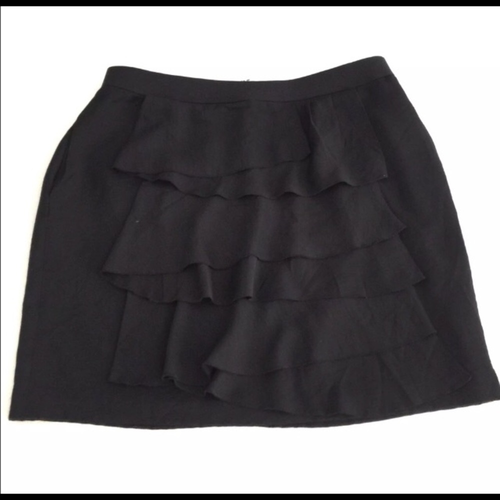 BCBG Max Azria Ruffle Front Elastic Waist Pockets